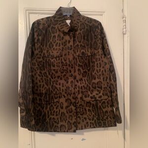 Jane Post Brown Leopard Safari Style Jacket
